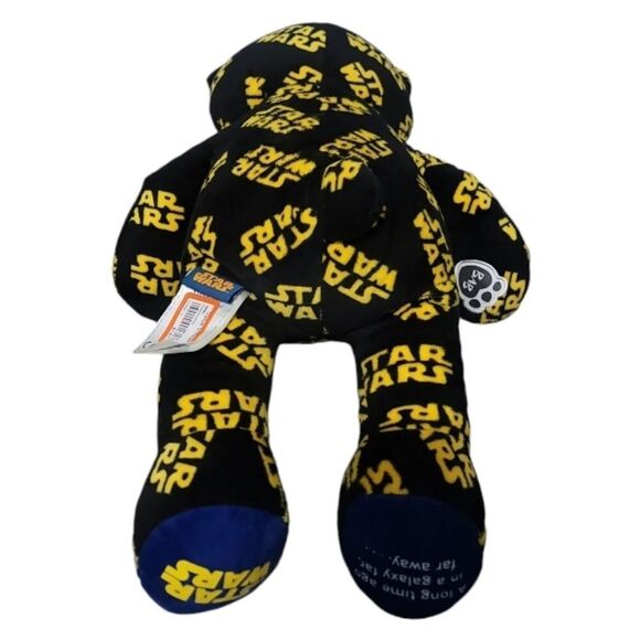 Build a Bear Black and Yellow Star Wars Logo stuffed Teddy Bear Size One Size - Picture 2 of 4